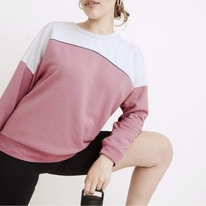 Madewell Colorblock Crewneck Sweatshirt